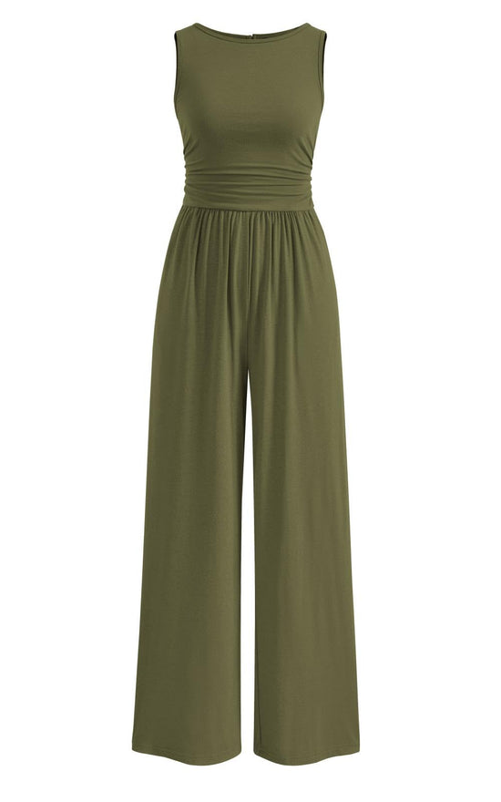 Prettygarden one piece outfit — dressy casual sleeveless wide leg romper for summer