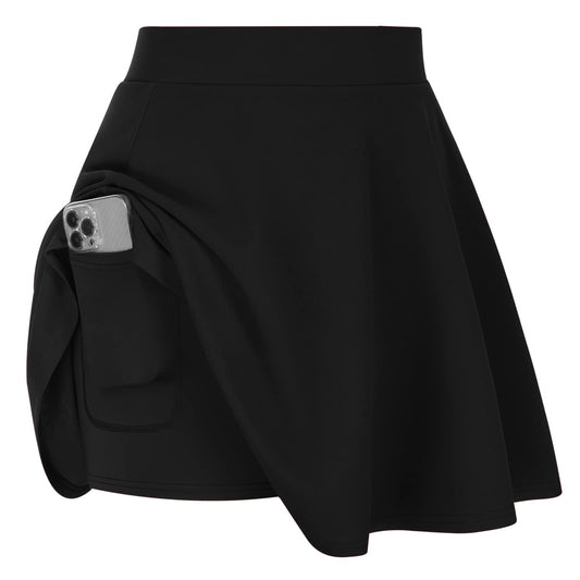 Hanna Nikole womens plus size mini skater skirt with pockets