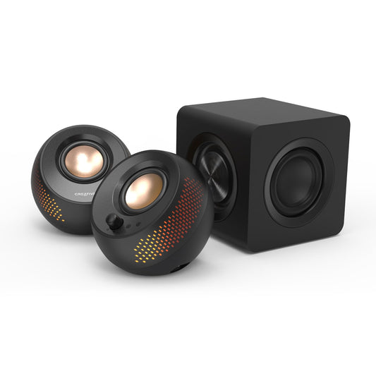 Creative Labs Pebble X Plus speakers — USB Type-C connectivity.