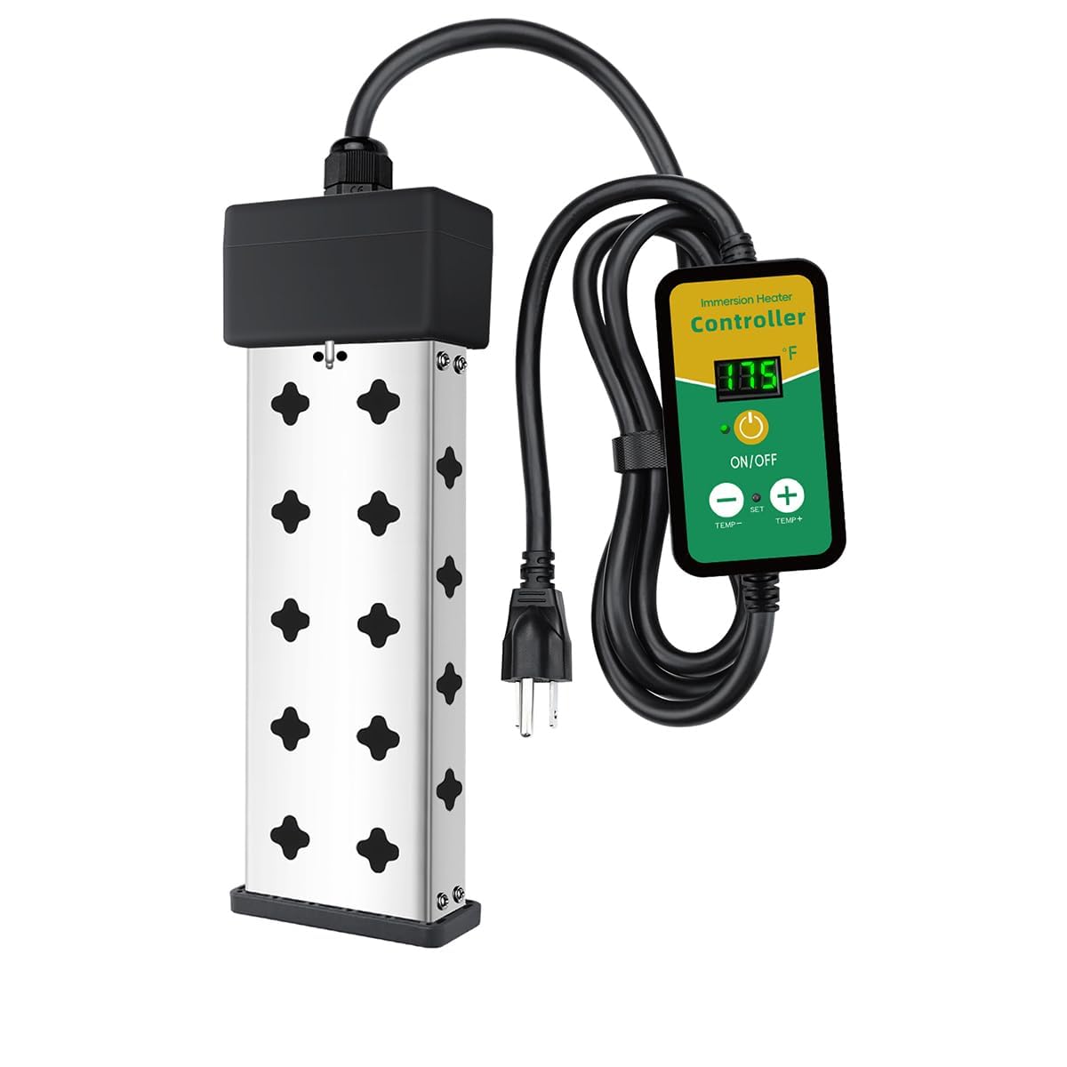 Immersion Water Heater with Controller, 1800W Portable Bucket Heater
