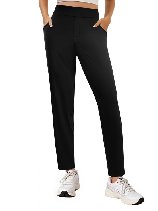 COPYLEAF ankle dress pants — high waisted with pockets for work and travel