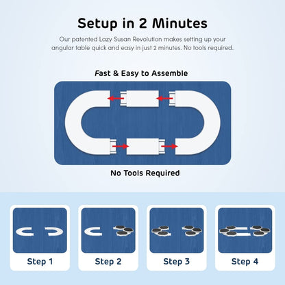 Rotating tray — Long lazy Susan for kitchen and dining tables