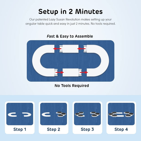 Rotating tray — Long lazy Susan for kitchen and dining tables
