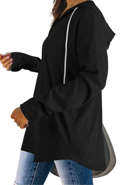 Bofell sweatshirt - Oversized pullover hoodie for women with long sleeves and loose fit