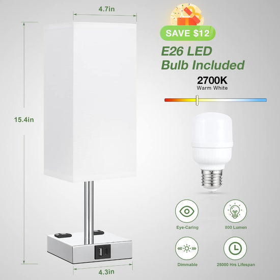 Lamp set with USB-C port