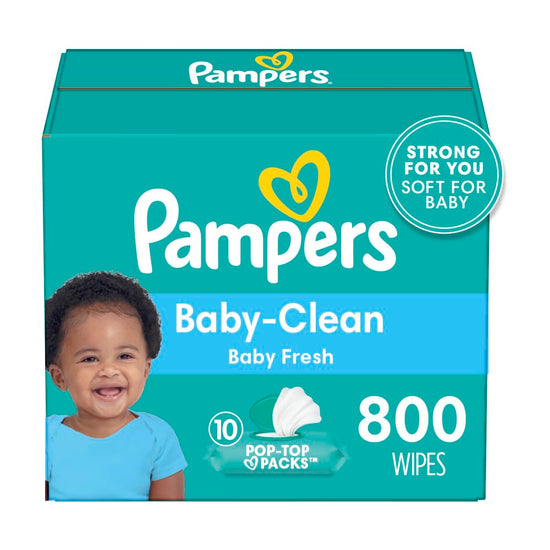 Pampers skin cleaning wipes — baby clean scented