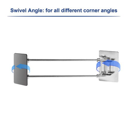 Shelf — Adjustable stainless steel rod for RV shower corner storage