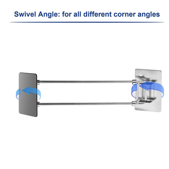 Shelf — Adjustable stainless steel rod for RV shower corner storage