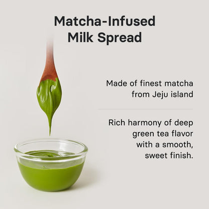 OSULLOC green tea milk spread — matcha from Jeju Island infused spread 7.05 oz, 200g