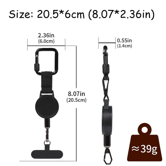 Retractable Phone Tether Skiing,Retractable Phone Lanyard,Outdoor Anti-Theft Retractables Phone Lanyard,Anti Thefts Retractables Cell Phone Tether,Adjustable Anti-Theft Mobile Phone Tethers (1PCS)