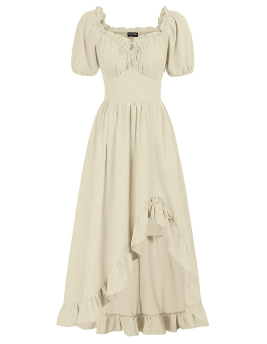Dress — Corset ruffle maxi with pockets by Scarlet Darkness