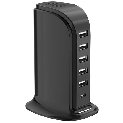 Charging adapter — Fast USB tower charging station blockCharging adapter — USB tower charging station with fast charging capability