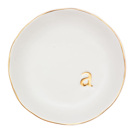 COLLECTIVE HOME - Jewelry storage with ceramic decorative trinket dish in white surface 4.75 diameter.