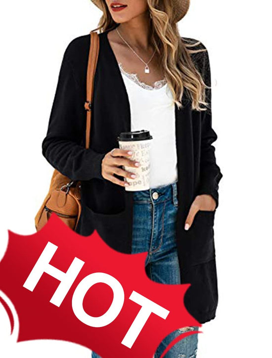 Women's kimono cardigan — oversized soft outwear with pockets by TASAMO