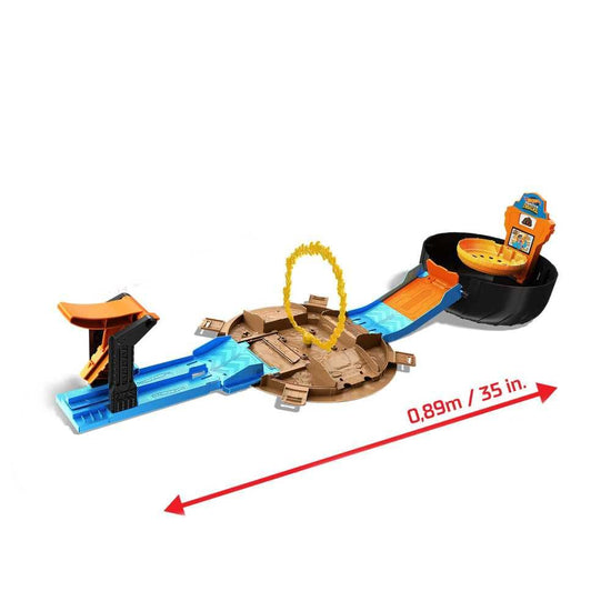 Toy vehicle set — Hot Wheels monster trucks stunt tire playset