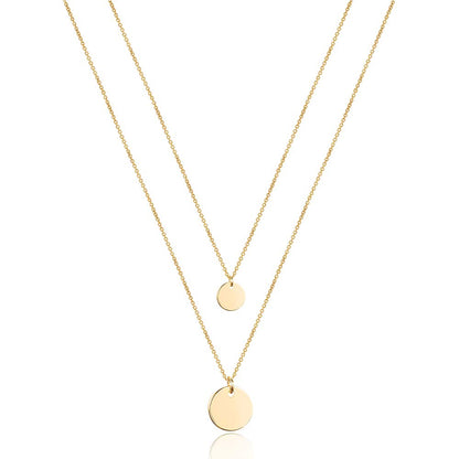 Turandoss layered choker necklace with Y pendant design and adjustable length