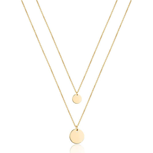Turandoss layered choker necklace with Y pendant design and adjustable length