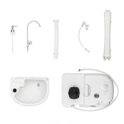 VINGLI portable sink — upgraded design with wheels and accessories for convenience