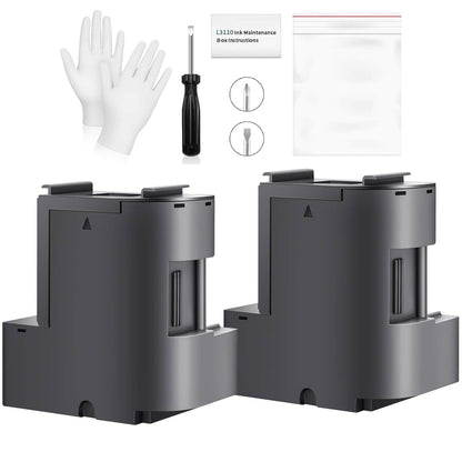 uycbhink 2 Packs Waste Ink Pad Replacement with Reset Software Replacement for ET-2850 ET-2760 ET-2750 ET-2700 ET2850 ET2760 2850 Printer, Maintenance Box with Zeroing Software