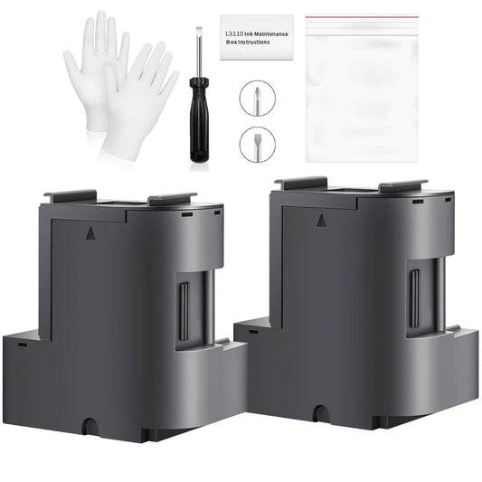 uycbhink 2 Packs Waste Ink Pad Replacement with Reset Software Replacement for ET-2850 ET-2760 ET-2750 ET-2700 ET2850 ET2760 2850 Printer, Maintenance Box with Zeroing Software