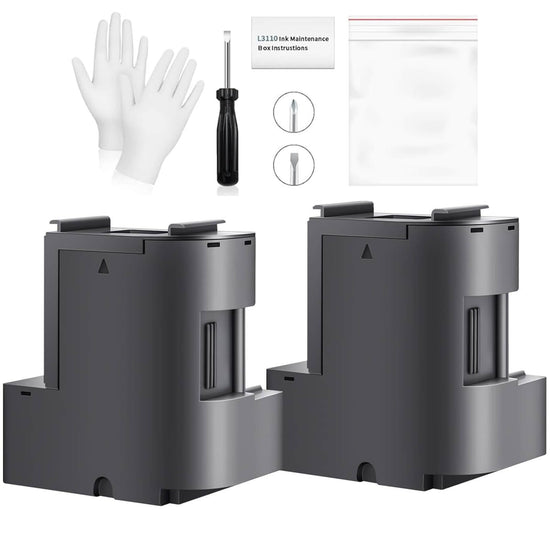 uycbhink 2 Packs Waste Ink Pad Replacement with Reset Software Replacement for ET-2850 ET-2760 ET-2750 ET-2700 ET2850 ET2760 2850 Printer, Maintenance Box with Zeroing Software