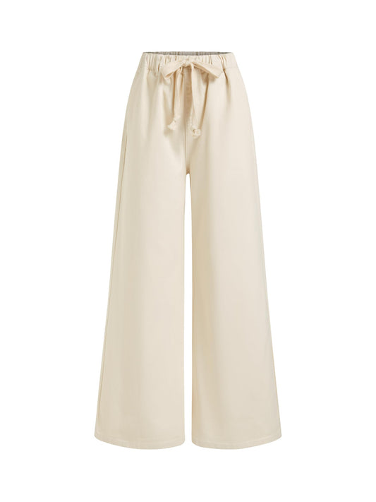 CIDER pants — drawstring baggy wide leg jeans with pockets