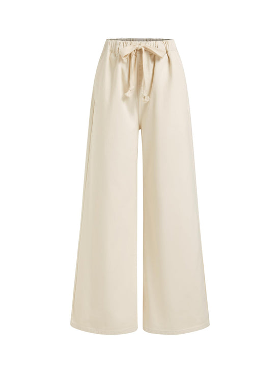 CIDER pants — drawstring baggy wide leg jeans with pockets