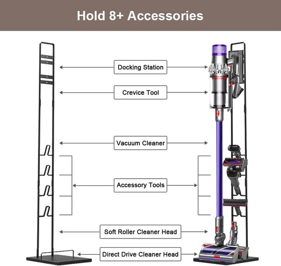 Item stand — Stable metal storage bracket for Dyson cordless vacuum cleaners and accessories