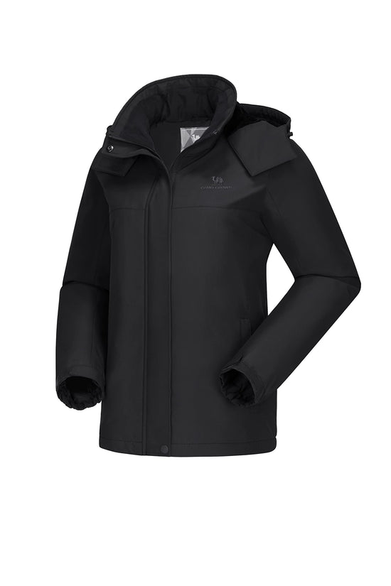 Camel Crown women's ski coat — warm fleece and waterproof design