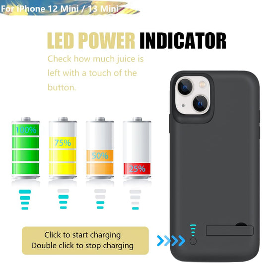 Sitong cellular phone case — 4000mAh rechargeable battery for iPhone 12 mini & 13 mini