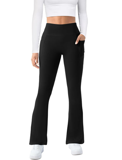 COPYLEAF womens yoga pants - High waisted flare leggings with pockets