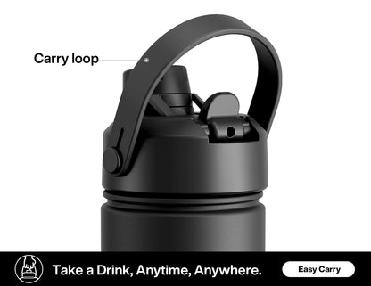 POWCAN thermos with 2-in-1 straw and spout lid