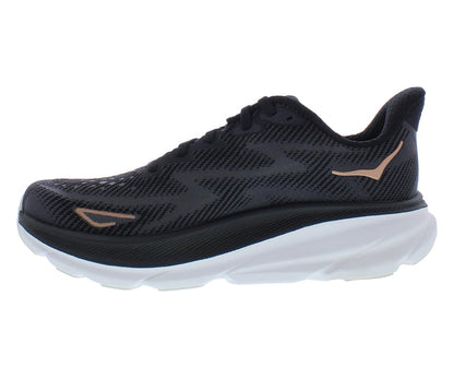 Hoka women's Clifton 9 shoes - lightweight and cushioned design.