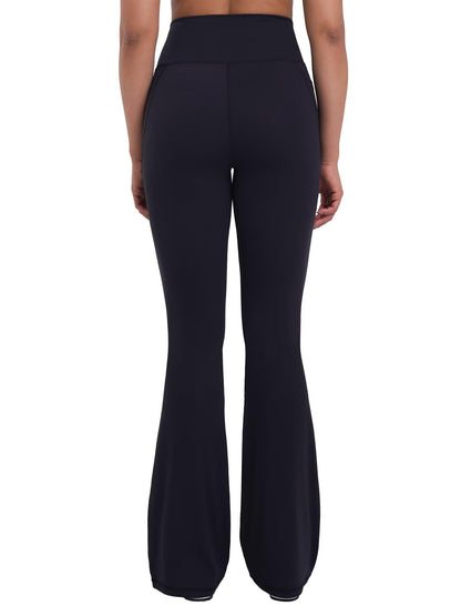 Sunzel pants — Women's high waisted mini flare leggings with pockets and tummy control
