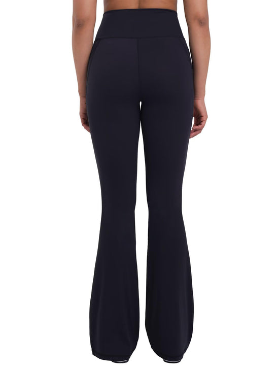 Sunzel pants — Women's high waisted mini flare leggings with pockets and tummy control