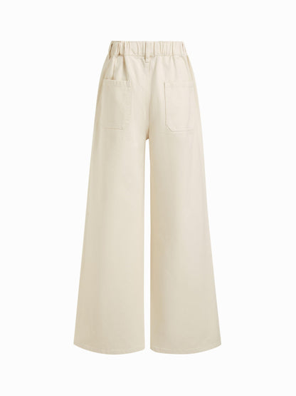 CIDER pants — drawstring baggy wide leg jeans with pockets