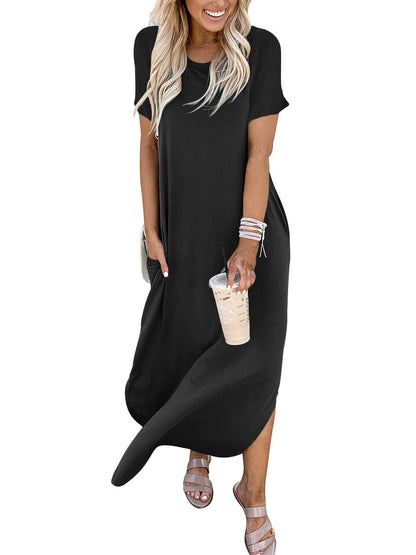 ANRABESS summer maxi dress — casual loose t-shirt style for vacation and travel