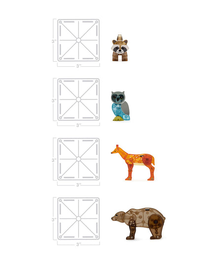 Toy building block — Magna-Tiles forest animals 25-piece set