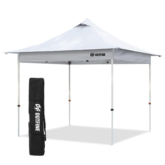 OUTFINE Pop-up Tent 10x10 Instant Gazebo with Wheeled Bag, Sandbags x4, Tent Stakes x8