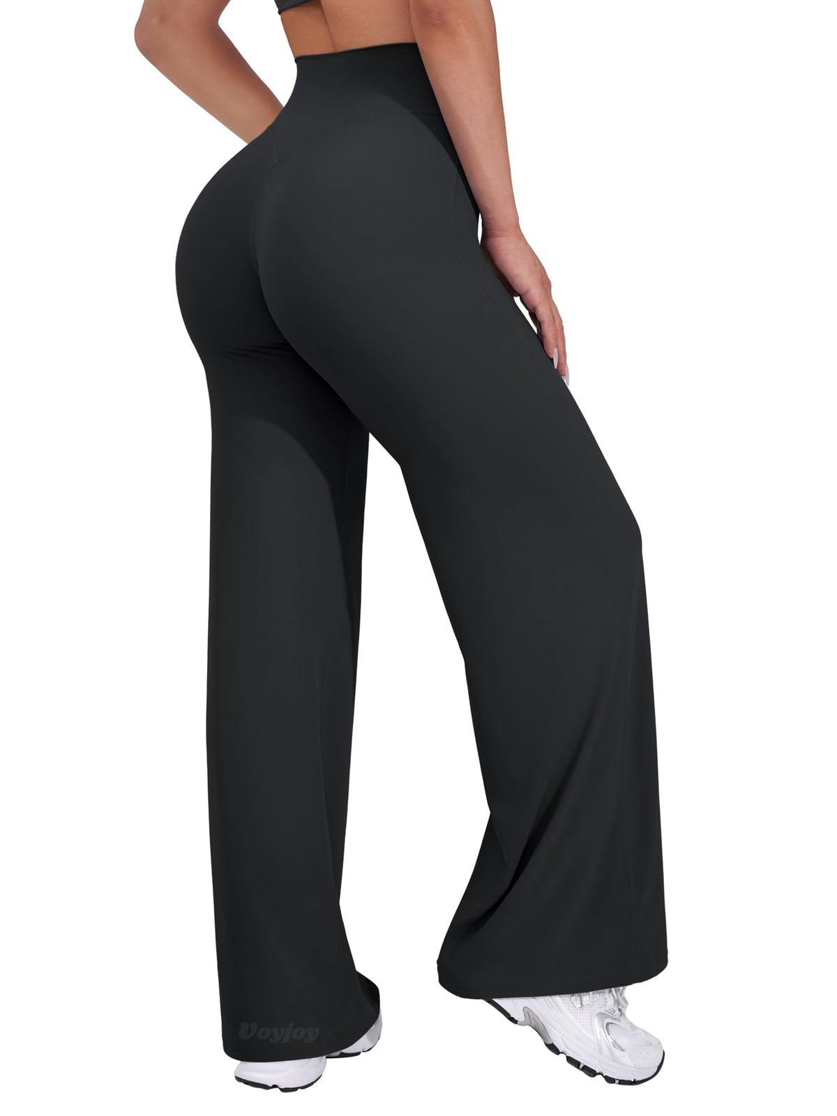 VOYJOY Straight Leggings Bottoms Wide Leg Pants for Women 29"/ 31.5"/33"/35" High Waist Stretch Casual Sweatpants