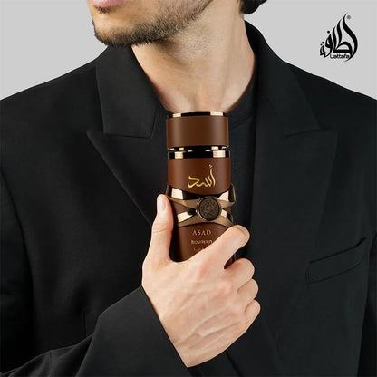 Personal fragrance — Lattafa Asad Bourbon unisex eau de parfum spray 3.4 oz
