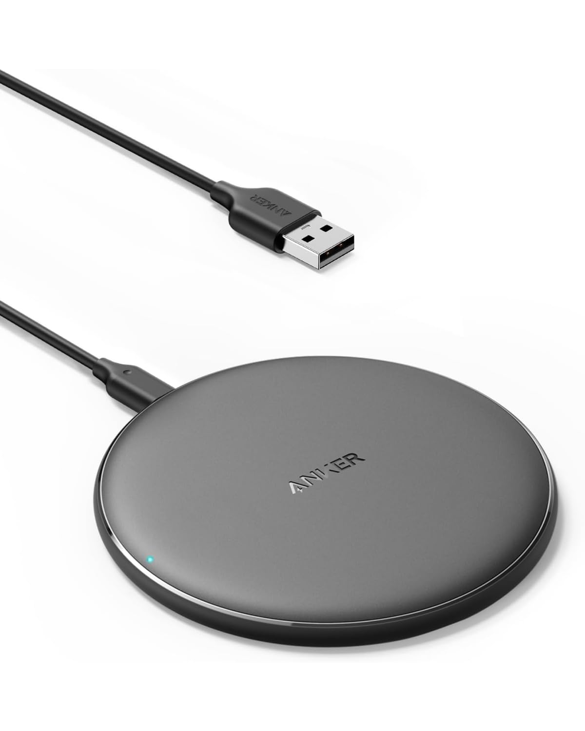 Anker 313 wireless charger — 10W max fast charging for Samsung and iPhone 16 Plus/15 Plus/14 Plus/12