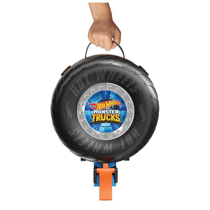 Toy vehicle set — Hot Wheels monster trucks stunt tire playset