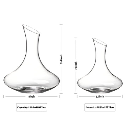 Pitcher — Hand blown glass with precise scale for hot and cold beverages