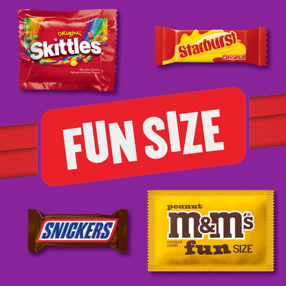 Chocolate candy — Assorted M&M'S, Snickers, Starburst and Skittles pack