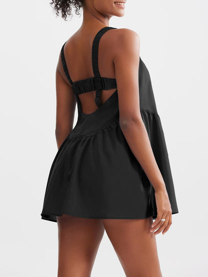 Sexyasasii women tennis dress - Built-in shorts and bra with pockets