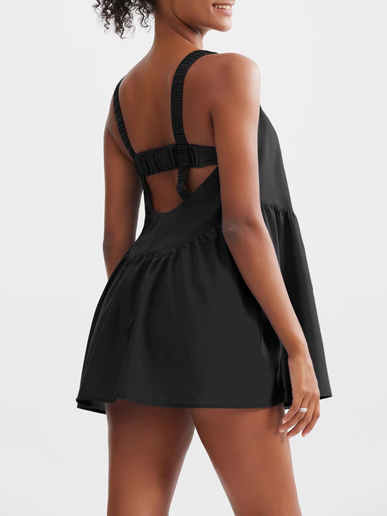 Sexyasasii women tennis dress - Built-in shorts and bra with pockets