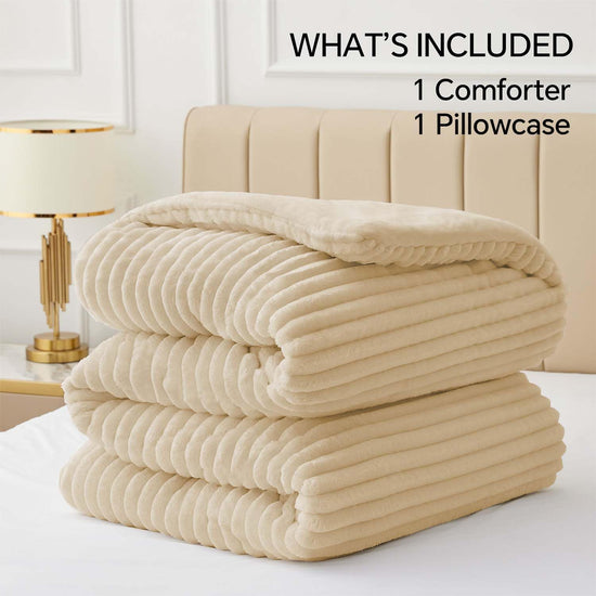 BEDELITE fleece comforter set - soft and cozy design