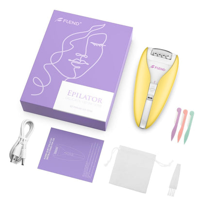 Epilator — Silent facial hair removal device with smooth glide tech and 36 tweezers