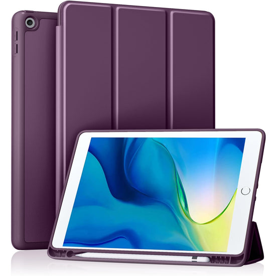 Portable electronic device cover — Akkerds case for iPad 10.2 inch with pencil holder and auto sleep/wake feature
